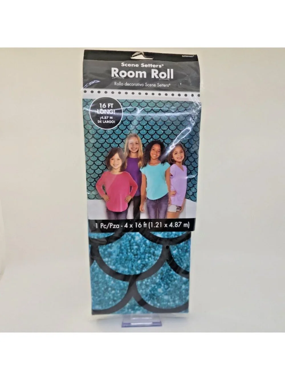 Scene Setters Mermaid Scales Wall Decoration Room Roll for Photo Backdrop 16 FT